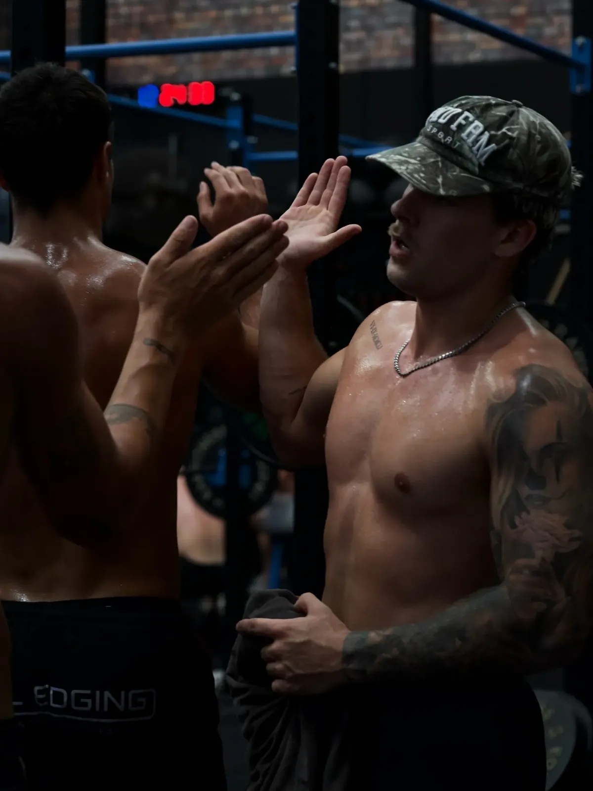 Gym floor with equipment